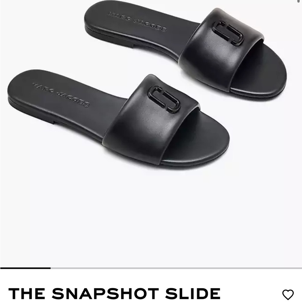Marc Jacobs Black Slide Sandals